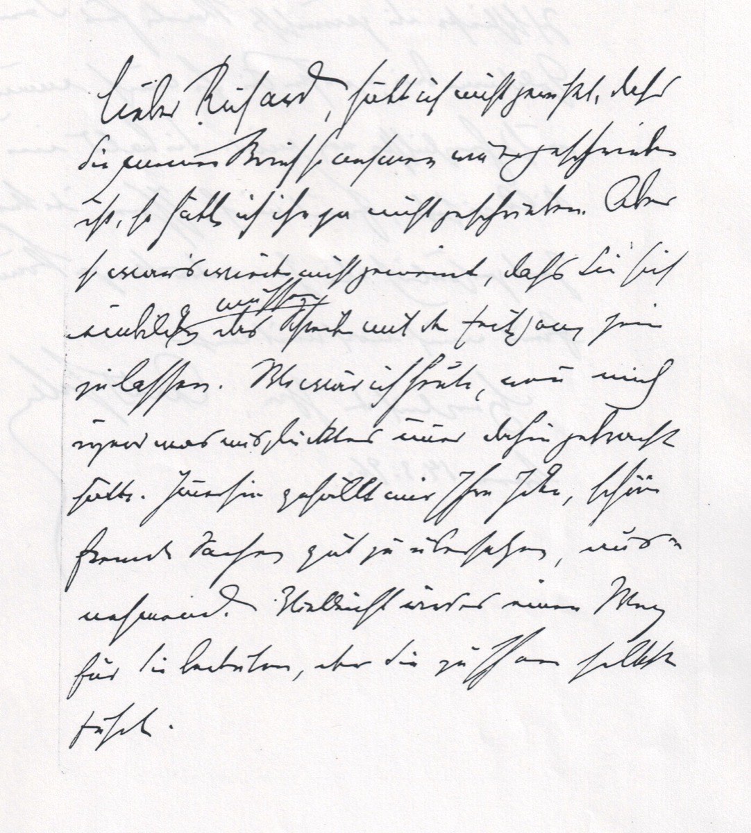 Handschriftlicher Brief in deutscher Kurrentschrift aus dem Jahr 1896.